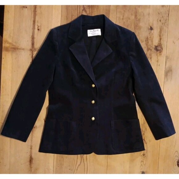 Vera Maxwell Jackets & Blazers - Vtg Vera Maxwell Original Womens S Skinner Ultra Suede Blazer Black Academia